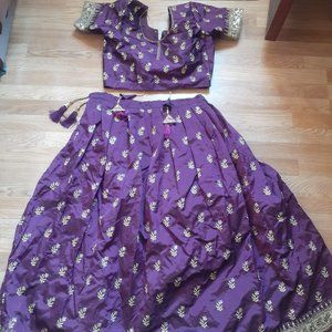 Purple Lehenga Choli + Dupatta